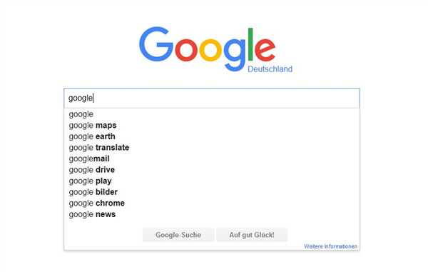 Google Suche Vorschläge