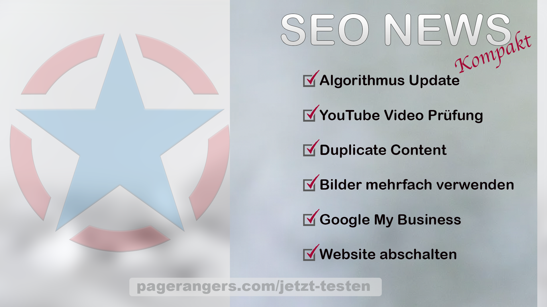 Algorithmus Update, YouTube Video Prüfung, Duplicate Content, Bilder mehrfach verwenden, Google My Business, Website abschalten