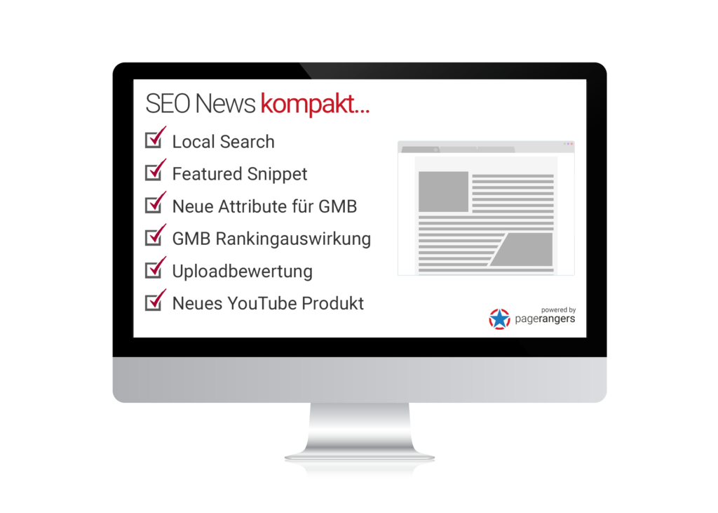 Local Search, Featured Snippet, Neue Attribute für GMB, GMB Rankingauswirkung, Uploadbewertung, Neues YouTube Produkt