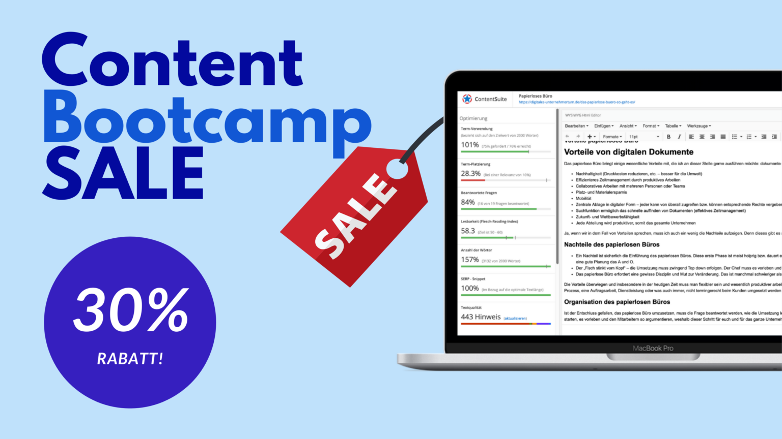 Content Bootcamp Sale